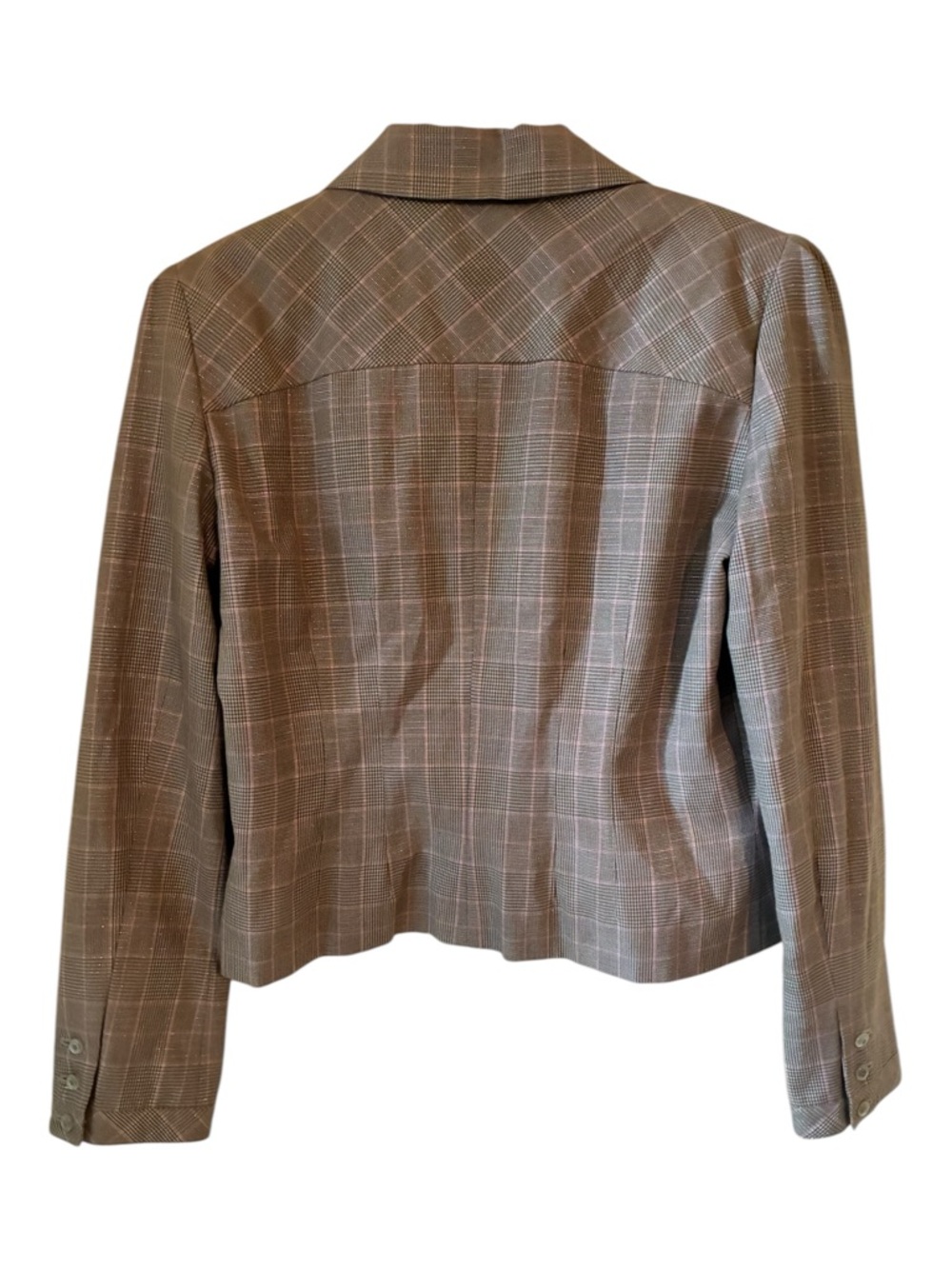 Allen by Allen Schwartz Embroidered Plaid Blazer - EUC Size 6 - Picture 3 of 8